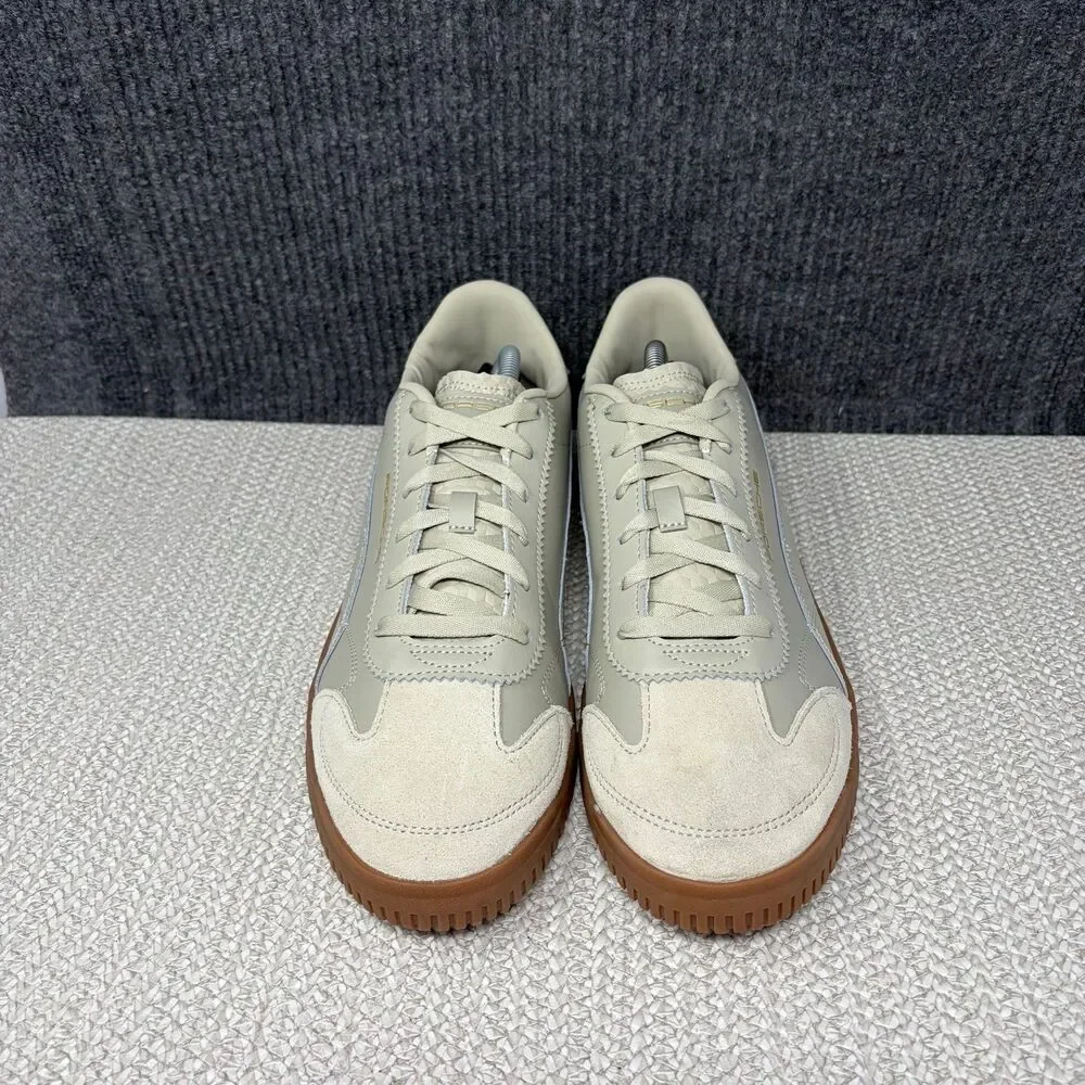PUMA Porsche Legacy Club 5v5 Lux Desert Dust Cream Leather Shoes Mens 11 US